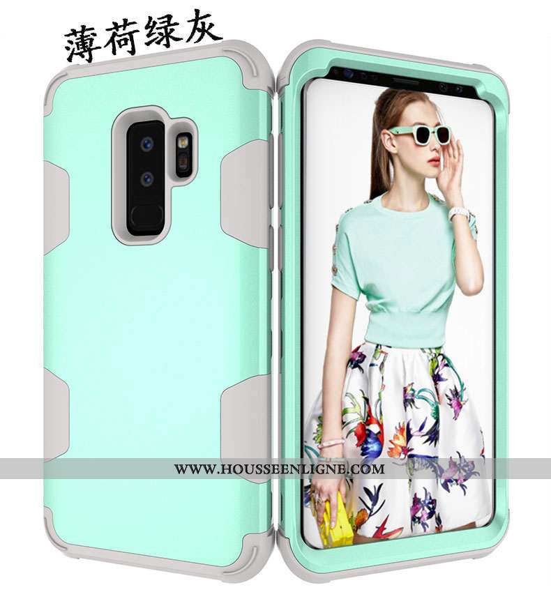 Coque Samsung Galaxy S9+ Silicone Protection Créatif Personnalité Téléphone Portable Tout Compris Ve