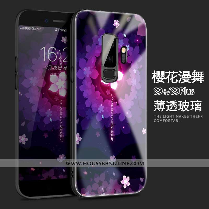 Coque Samsung Galaxy S9+ Silicone Protection Tout Compris Étui Téléphone Portable Étoile Bleu Foncé