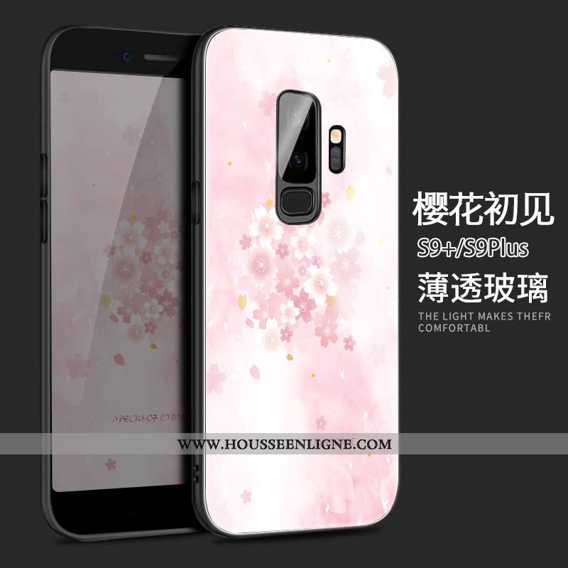 Coque Samsung Galaxy S9+ Silicone Protection Tout Compris Étui Téléphone Portable Étoile Bleu Foncé