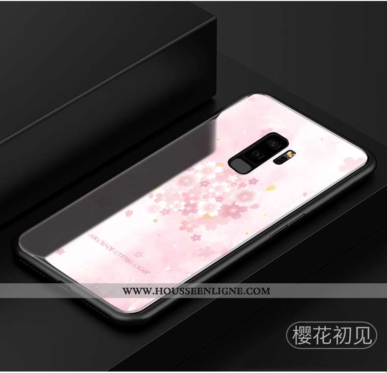 Coque Samsung Galaxy S9+ Silicone Protection Tout Compris Étui Téléphone Portable Étoile Bleu Foncé