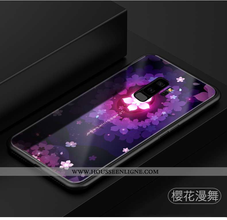 Coque Samsung Galaxy S9+ Silicone Protection Tout Compris Étui Téléphone Portable Étoile Bleu Foncé