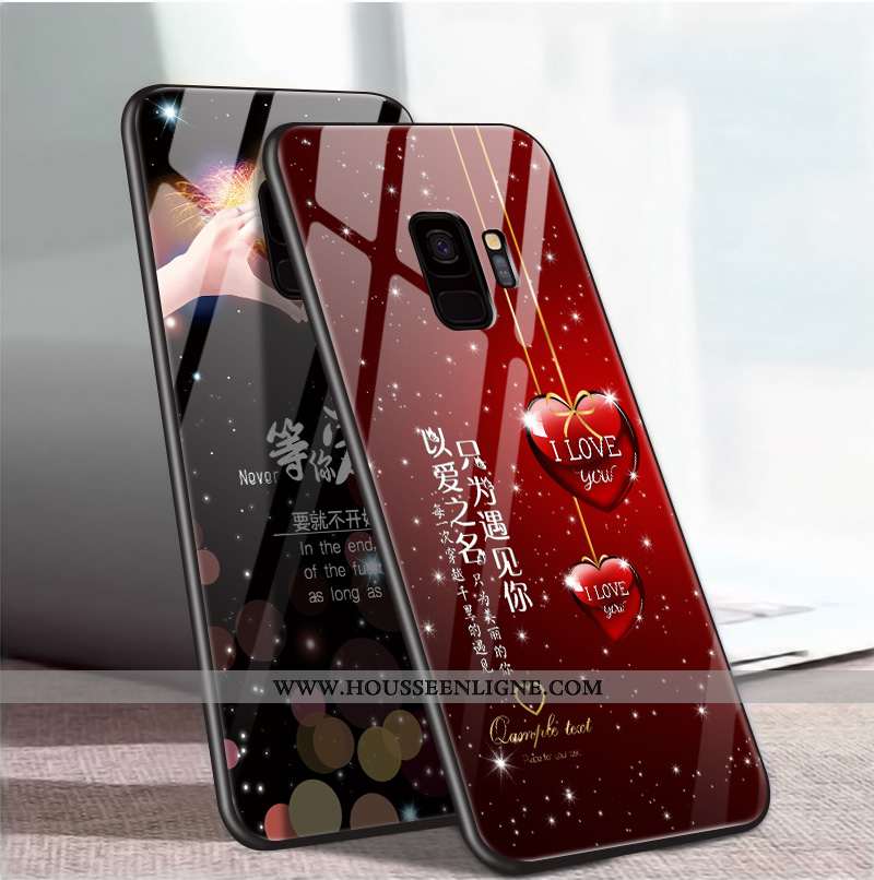 Coque Samsung Galaxy S9 Silicone Protection Étui Personnalité Légère Ultra Créatif Rouge