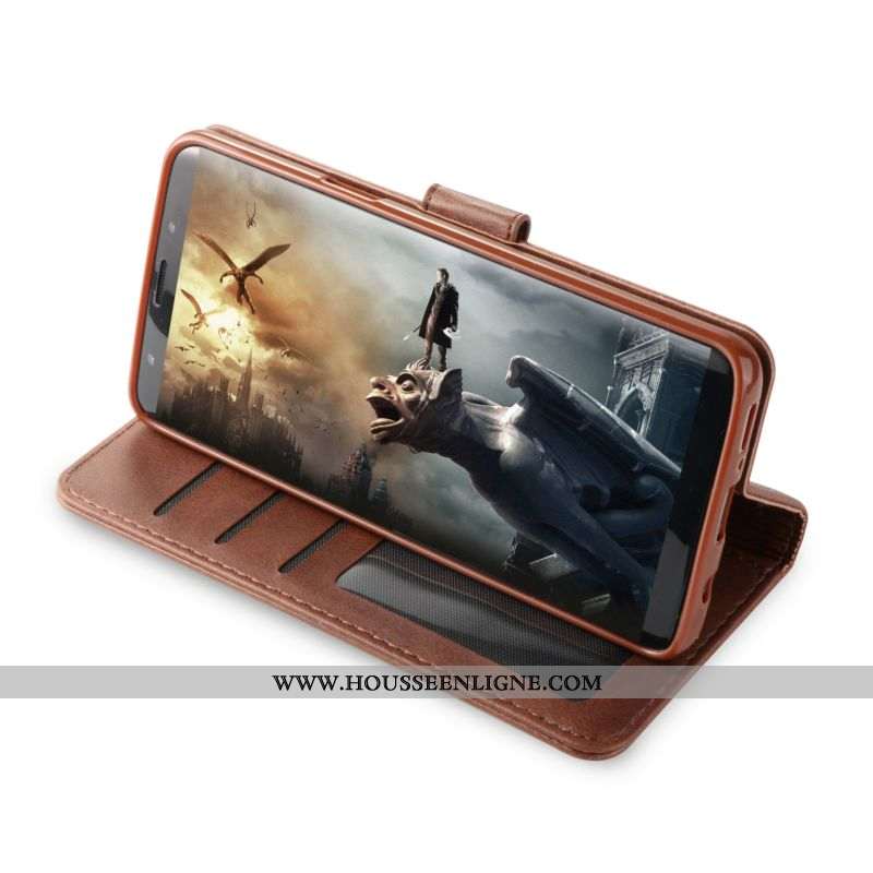 Coque Samsung Galaxy S9 Tendance Cuir Marron Étoile Incassable Tout Compris Étui