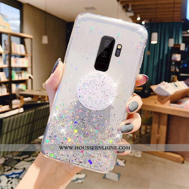 Coque Samsung Galaxy S9+ Transparent Tendance Pu Mode Silicone Tout Compris Fluide Doux Rose