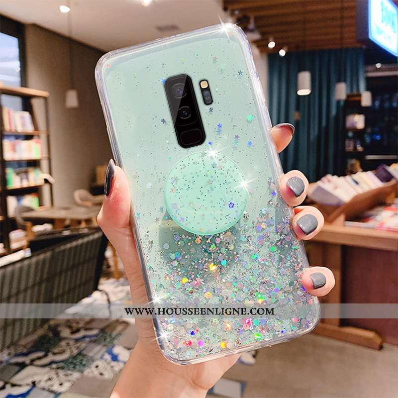 Coque Samsung Galaxy S9+ Transparent Tendance Pu Mode Silicone Tout Compris Fluide Doux Rose