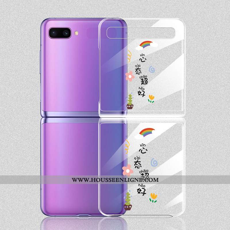 Coque Samsung Z Flip Légère Protection Plier Téléphone Portable Étoile Blanc Blanche