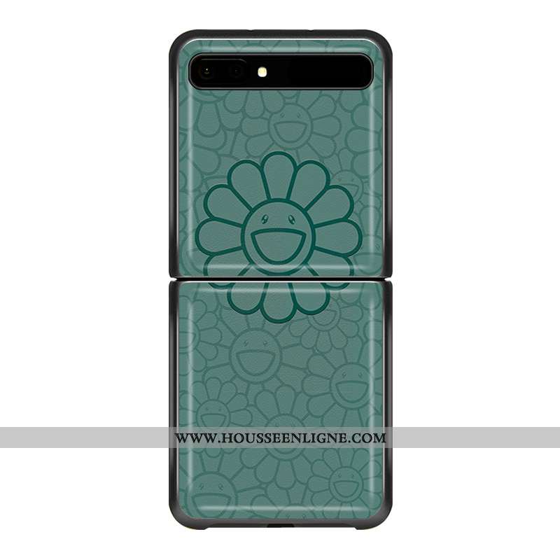 Coque Samsung Z Flip Personnalité Créatif Téléphone Portable Tendance Incassable Dessin Animé Verte