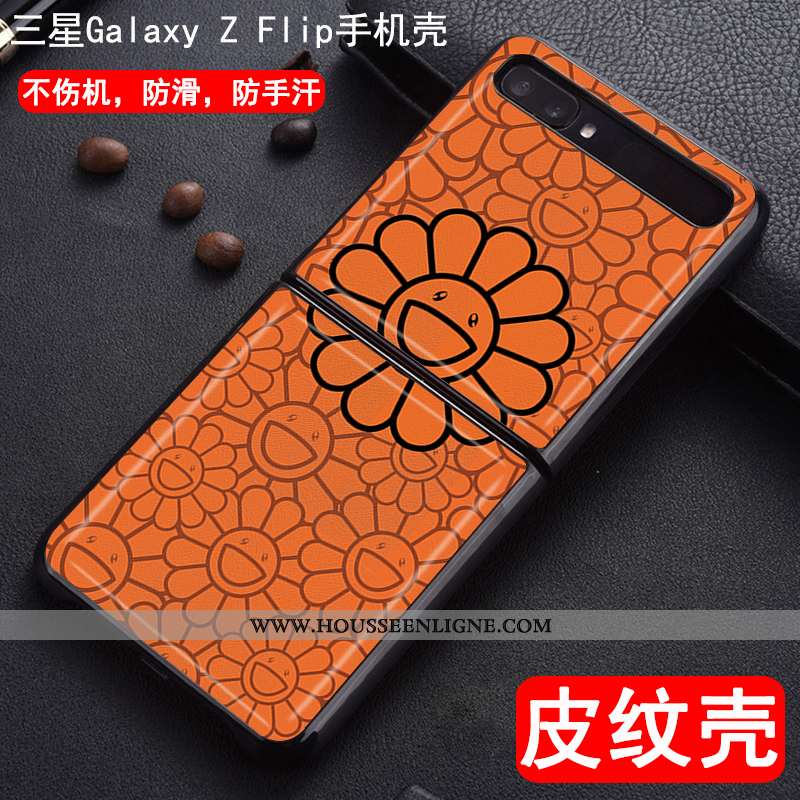 Coque Samsung Z Flip Personnalité Créatif Téléphone Portable Tendance Incassable Dessin Animé Verte