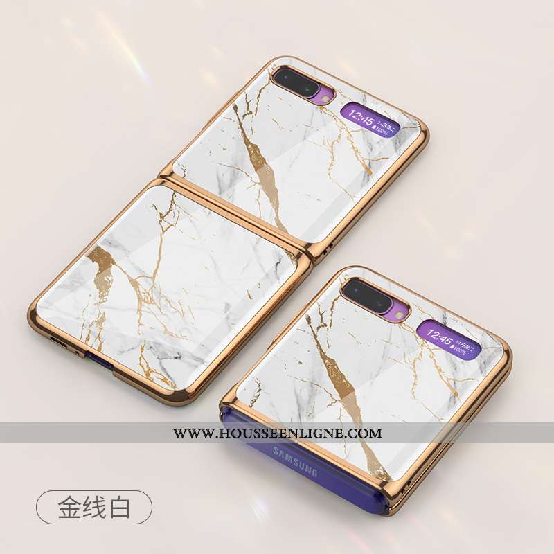 Coque Samsung Z Flip Protection Téléphone Portable Difficile Plier Bleu Tout Compris