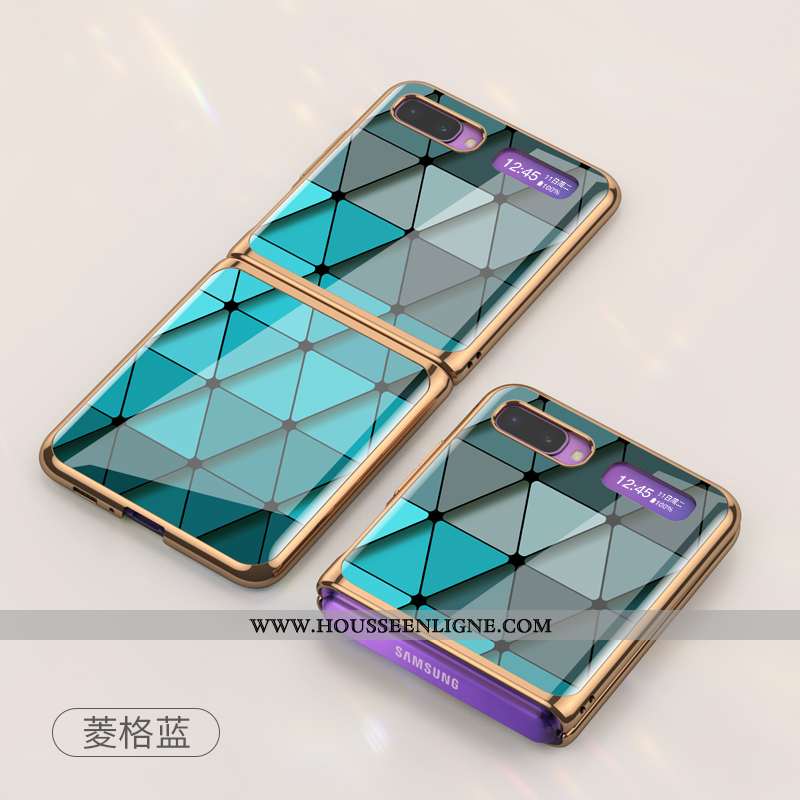 Coque Samsung Z Flip Protection Téléphone Portable Difficile Plier Bleu Tout Compris