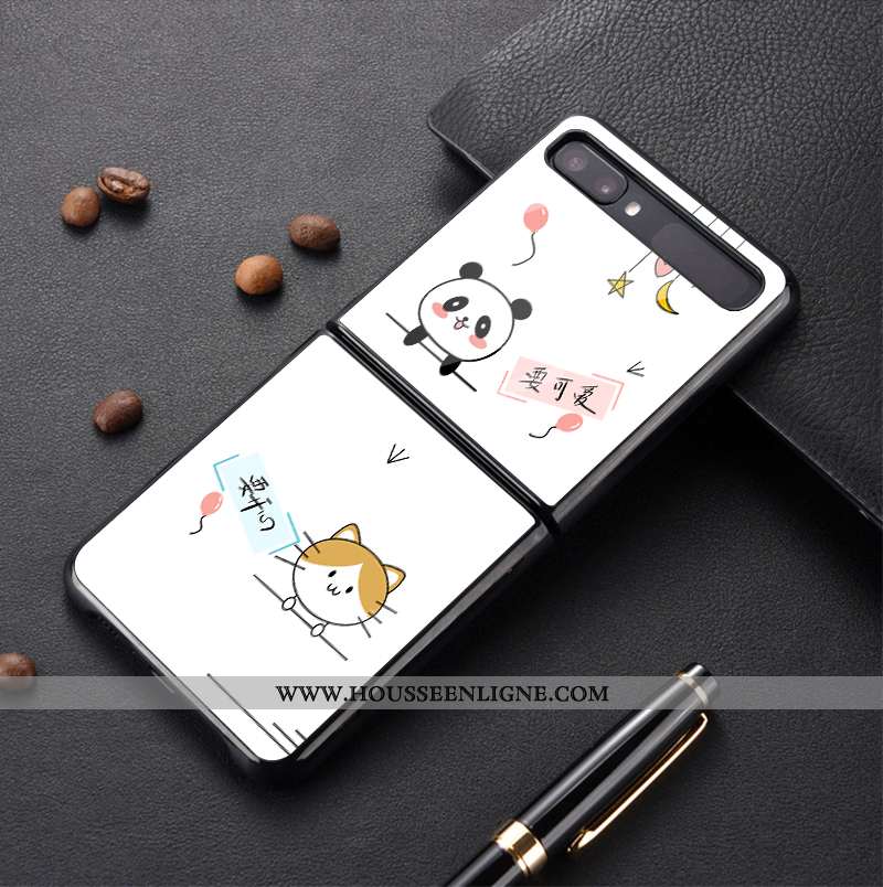 Coque Samsung Z Flip Protection Verre Blanc Incassable Étui Plier Téléphone Portable Blanche
