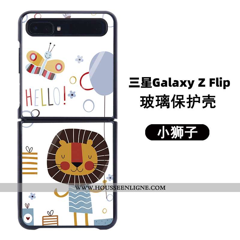 Coque Samsung Z Flip Protection Verre Blanc Incassable Étui Plier Téléphone Portable Blanche