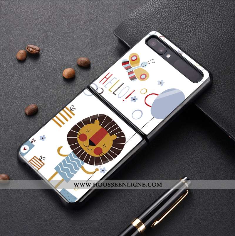 Coque Samsung Z Flip Protection Verre Blanc Incassable Étui Plier Téléphone Portable Blanche