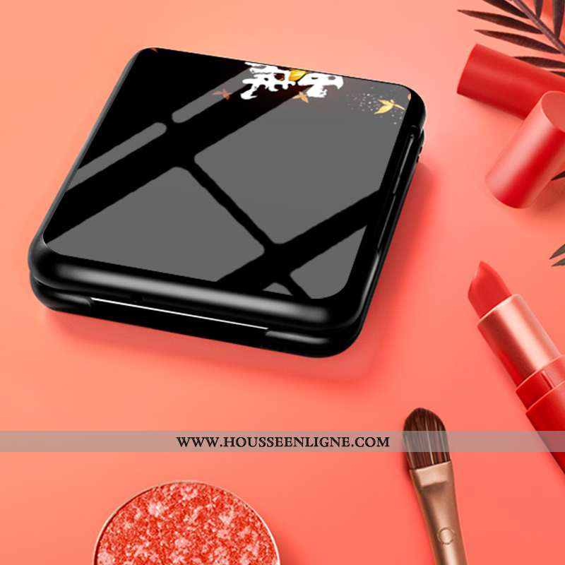Coque Samsung Z Flip Protection Verre Nouveau Difficile Plier Étoile Amoureux Noir