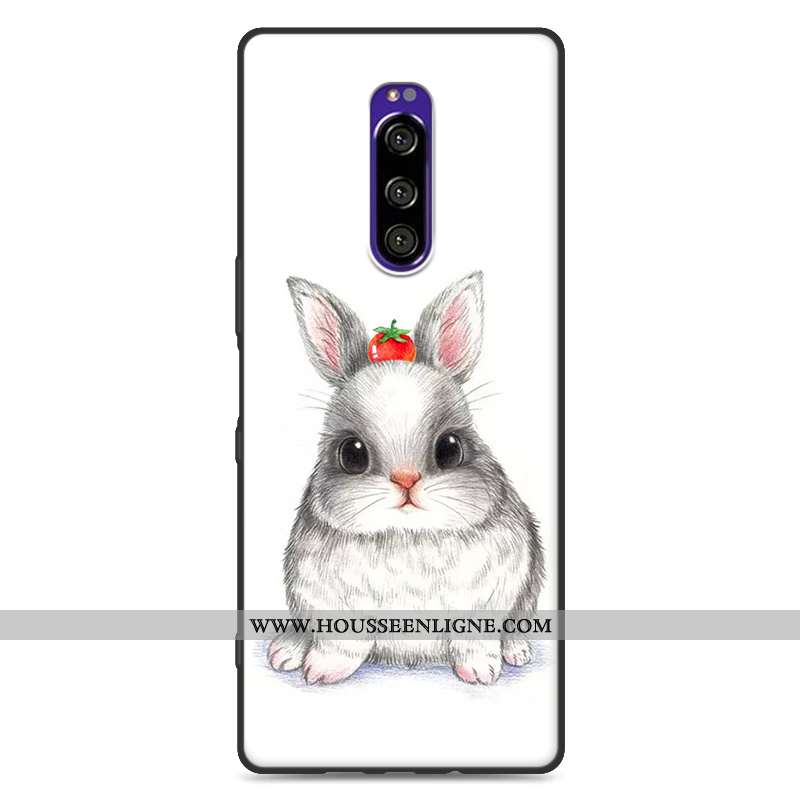Coque Sony Xperia 1 Fluide Doux Silicone Personnalité Tendance Incassable Étui Rouge