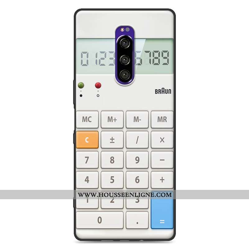 Coque Sony Xperia 1 Fluide Doux Silicone Personnalité Tendance Incassable Étui Rouge