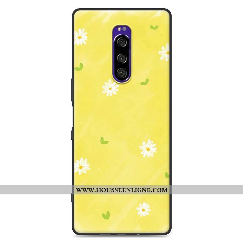 Coque Sony Xperia 1 Fluide Doux Silicone Personnalité Tendance Incassable Étui Rouge