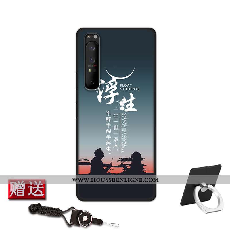 Coque Sony Xperia 1 Ii Créatif Charmant Incassable Personnalité Bleu Marin Personnalisé Fluide Doux 
