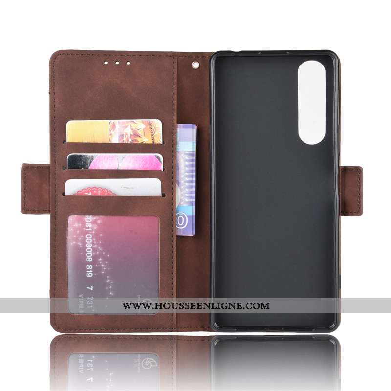 Coque Sony Xperia 1 Ii Fluide Doux Protection Cuir Housse Étui Téléphone Portable Noir