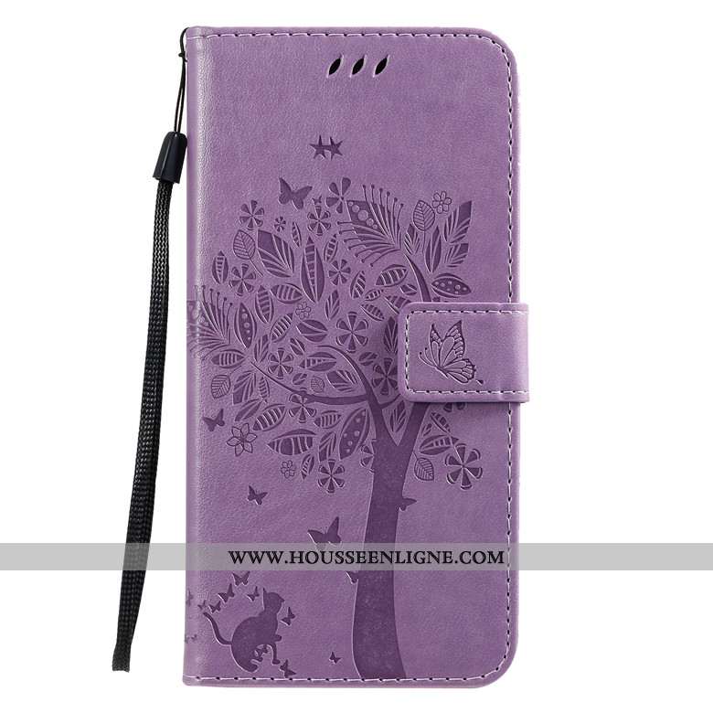Coque Sony Xperia 1 Ii Fluide Doux Silicone Clamshell Incassable Protection Cuir Violet