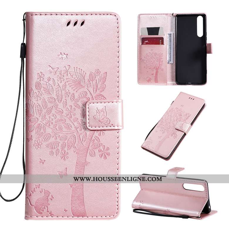 Coque Sony Xperia 1 Ii Fluide Doux Silicone Clamshell Incassable Protection Cuir Violet