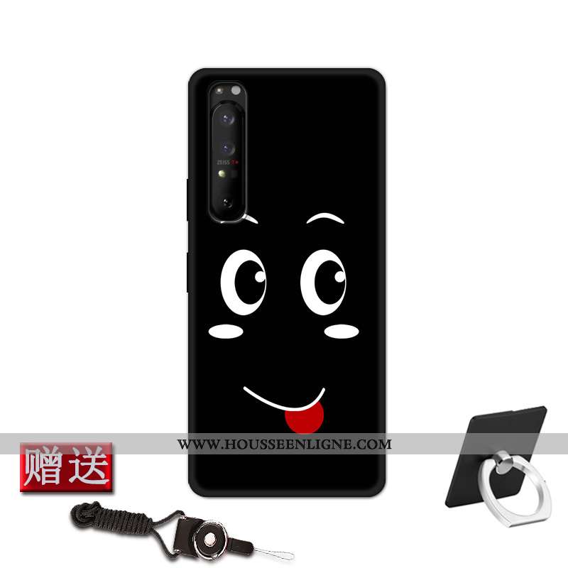 Coque Sony Xperia 1 Ii Fluide Doux Silicone Protection Étui Téléphone Portable Délavé En Daim Bleu