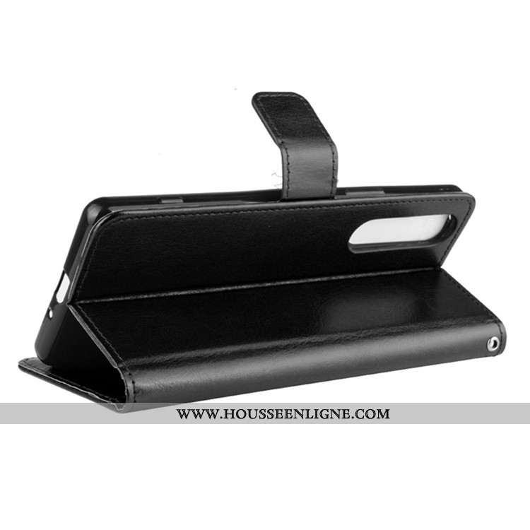 Coque Sony Xperia 1 Ii Portefeuille Cuir Téléphone Portable Étui Housse Noir