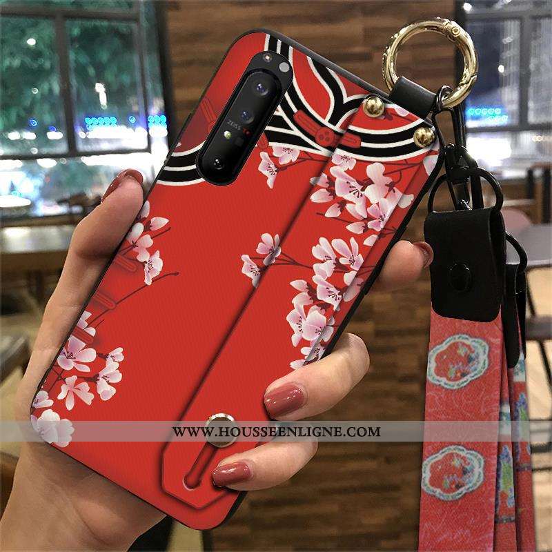 Coque Sony Xperia 1 Ii Vintage Tendance Fluide Doux Ornements Suspendus Téléphone Portable Style Chi