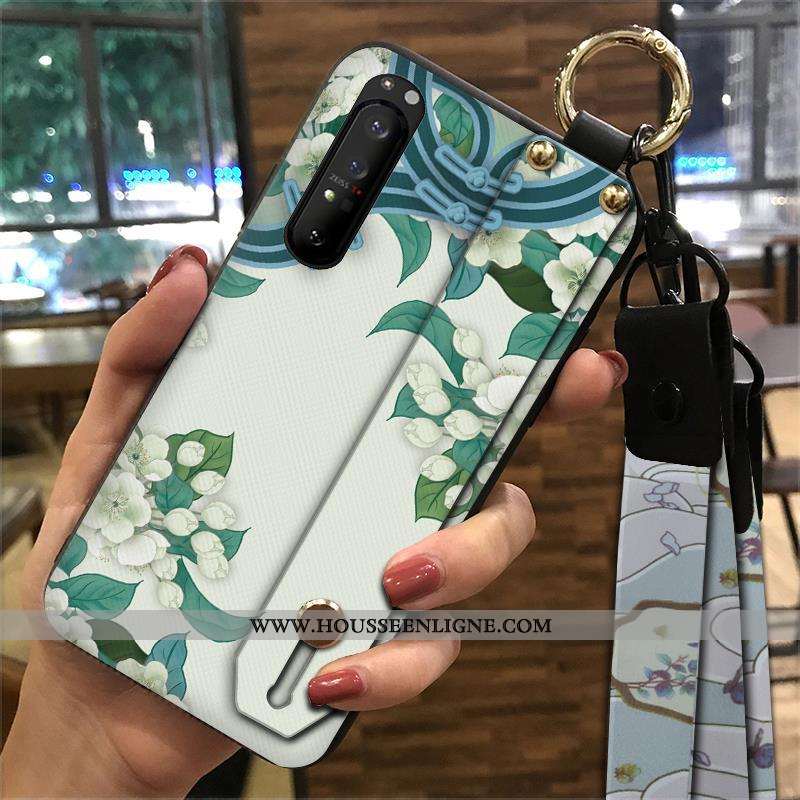 Coque Sony Xperia 1 Ii Vintage Tendance Fluide Doux Ornements Suspendus Téléphone Portable Style Chi