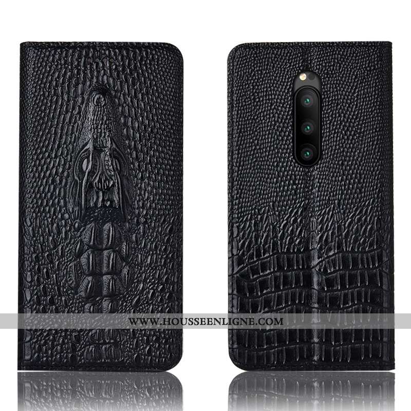 Coque Sony Xperia 1 Protection Cuir Véritable Étui Téléphone Portable Jaune