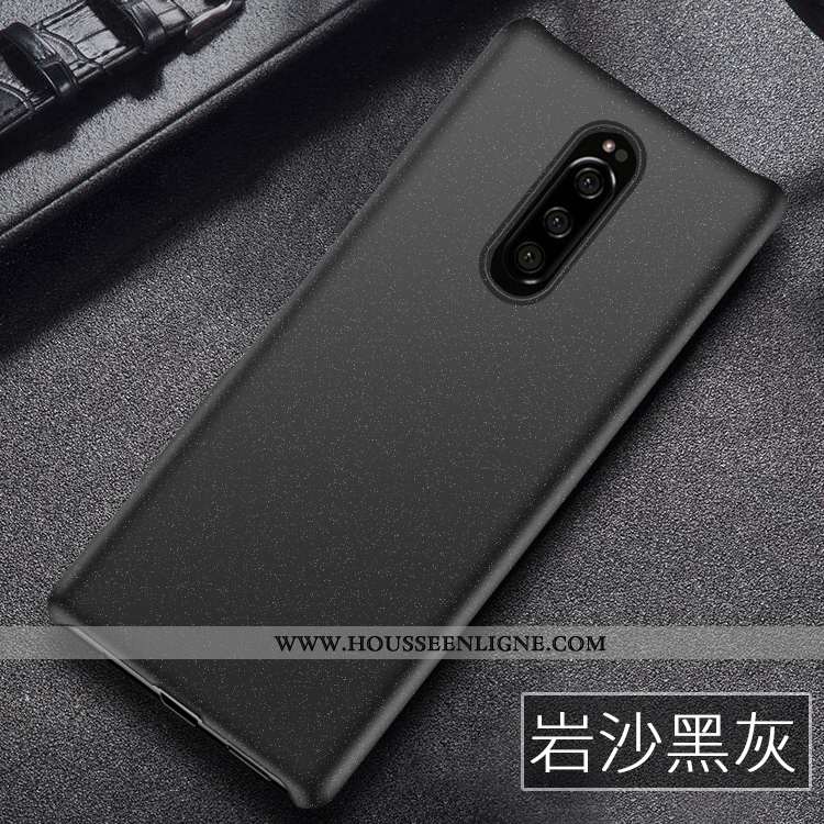 Coque Sony Xperia 1 Protection Délavé En Daim Incassable Difficile Téléphone Portable Vert Verte
