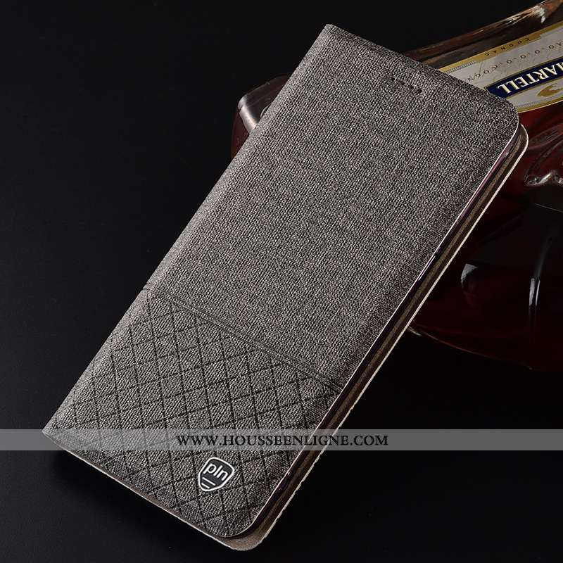 Coque Sony Xperia 1 Protection Lin Téléphone Portable Gris Housse Étui