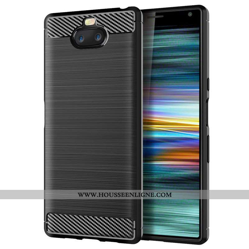 Coque Sony Xperia 10 Fluide Doux Protection Incassable Étui Téléphone Portable Tout Compris Bleu Mar