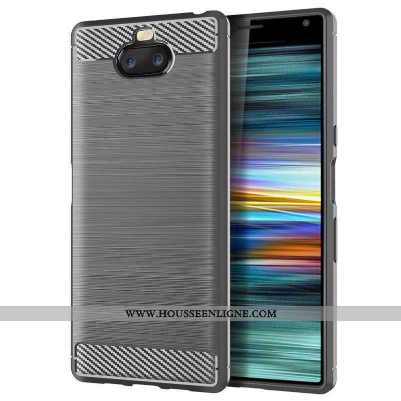 Coque Sony Xperia 10 Fluide Doux Protection Incassable Étui Téléphone Portable Tout Compris Bleu Mar