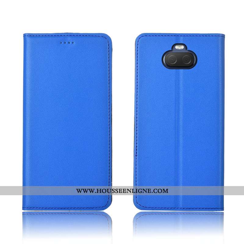 Coque Sony Xperia 10 Fluide Doux Silicone Cuir Véritable Clamshell Nouveau Délavé En Daim Tout Compr