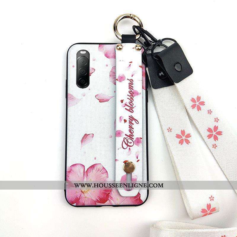 Coque Sony Xperia 10 Ii Ornements Suspendus Fluide Doux Fleur Téléphone Portable Support Protection 