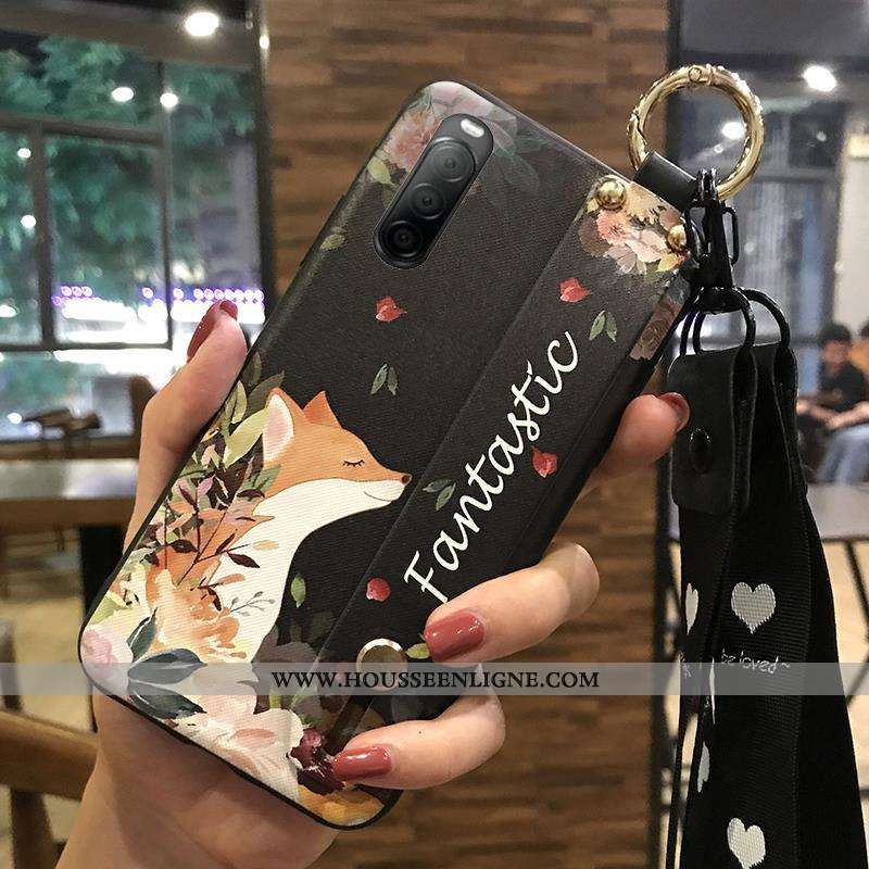 Coque Sony Xperia 10 Ii Ornements Suspendus Fluide Doux Fleur Téléphone Portable Support Protection 