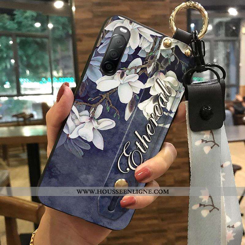 Coque Sony Xperia 10 Ii Ornements Suspendus Fluide Doux Fleur Téléphone Portable Support Protection 