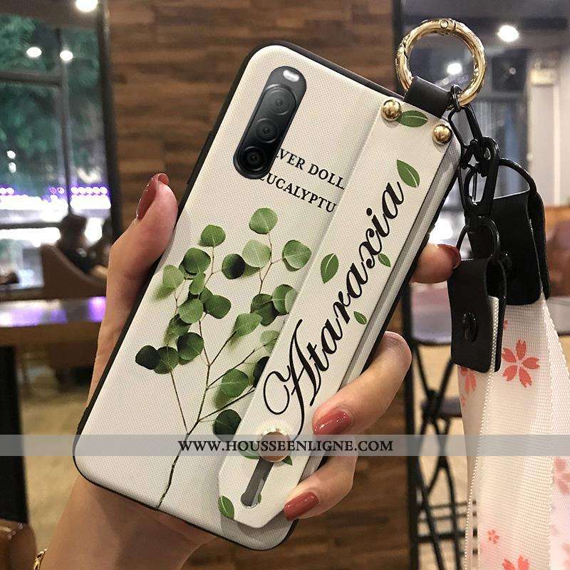 Coque Sony Xperia 10 Ii Ornements Suspendus Fluide Doux Fleur Téléphone Portable Support Protection 