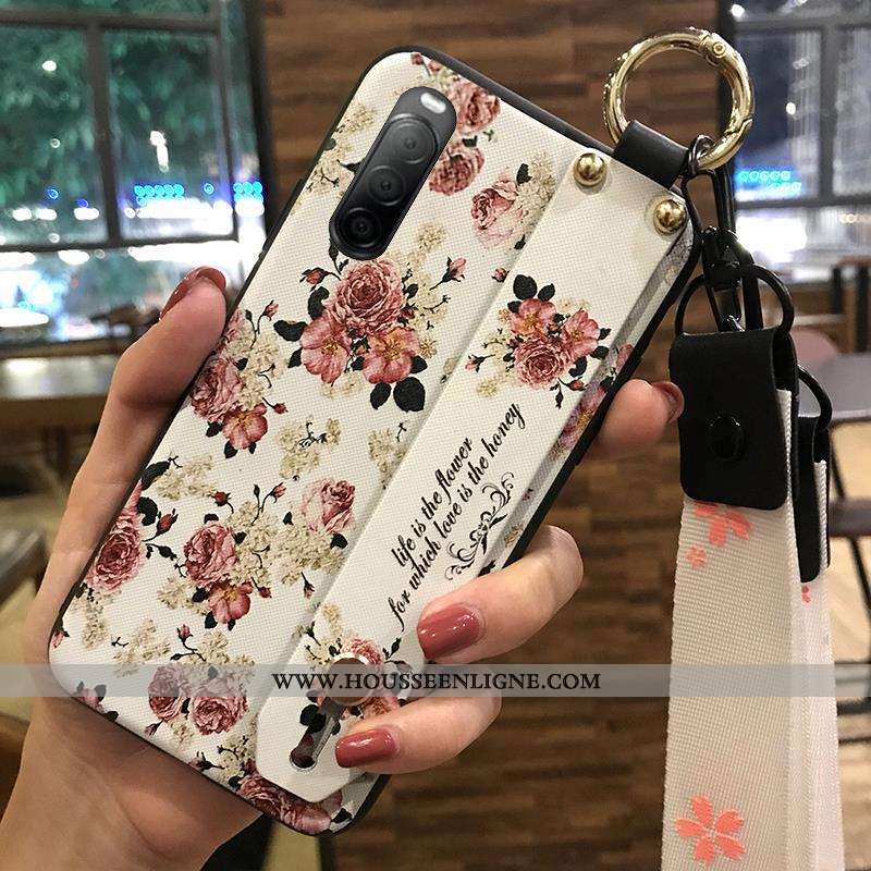 Coque Sony Xperia 10 Ii Ornements Suspendus Fluide Doux Fleur Téléphone Portable Support Protection 