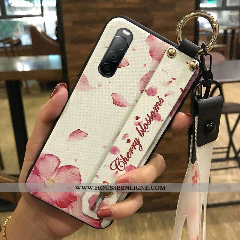 Coque Sony Xperia 10 Ii Ornements Suspendus Fluide Doux Fleur Téléphone Portable Support Protection 