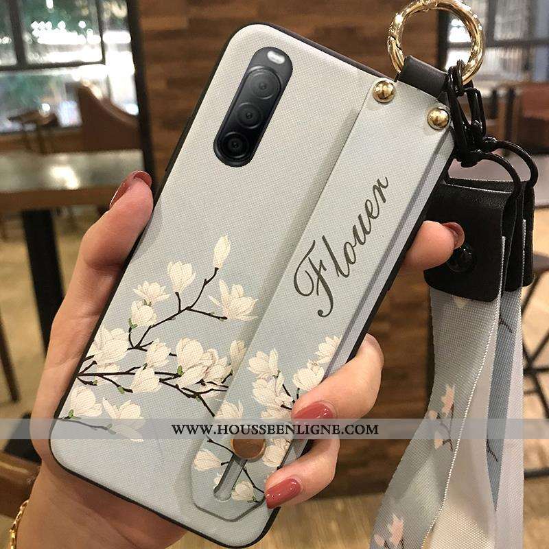 Coque Sony Xperia 10 Ii Ornements Suspendus Fluide Doux Fleur Téléphone Portable Support Protection 