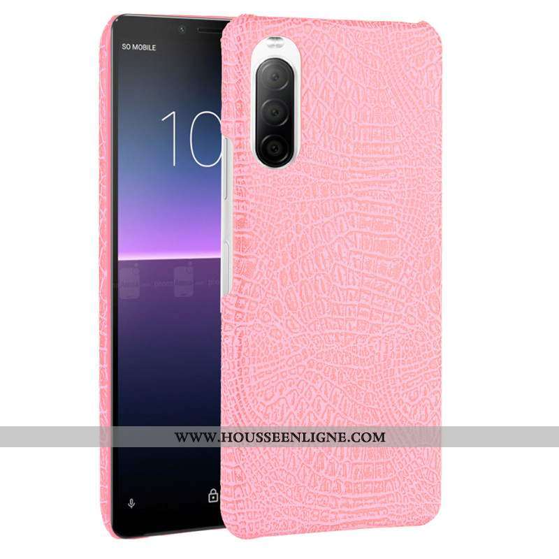 Coque Sony Xperia 10 Ii Protection Cuir Qualité Étui Téléphone Portable Difficile Noir