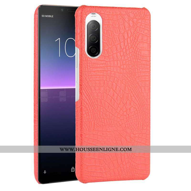 Coque Sony Xperia 10 Ii Protection Cuir Qualité Étui Téléphone Portable Difficile Noir