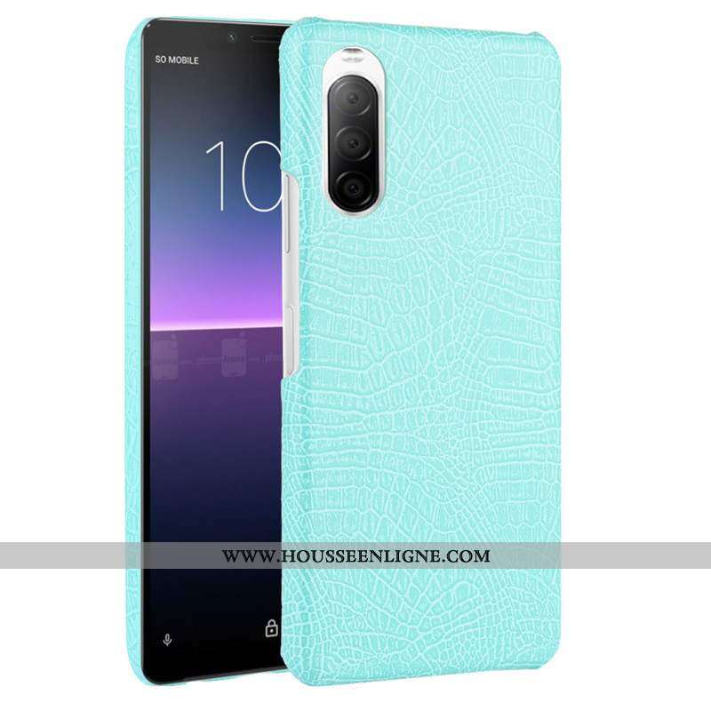 Coque Sony Xperia 10 Ii Protection Cuir Qualité Étui Téléphone Portable Difficile Noir