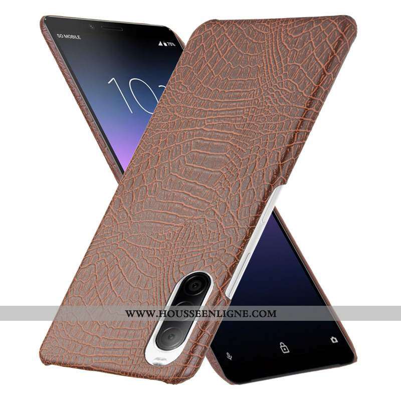Coque Sony Xperia 10 Ii Protection Cuir Qualité Étui Téléphone Portable Difficile Noir