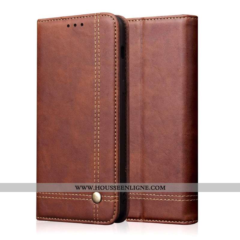 Coque Sony Xperia 10 Modèle Fleurie Protection Portefeuille Carte Cuir Téléphone Portable Marron