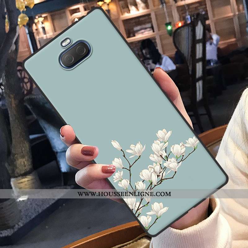 Coque Sony Xperia 10 Plus Charmant Fluide Doux Protection Dessin Animé Étui Silicone Bleu