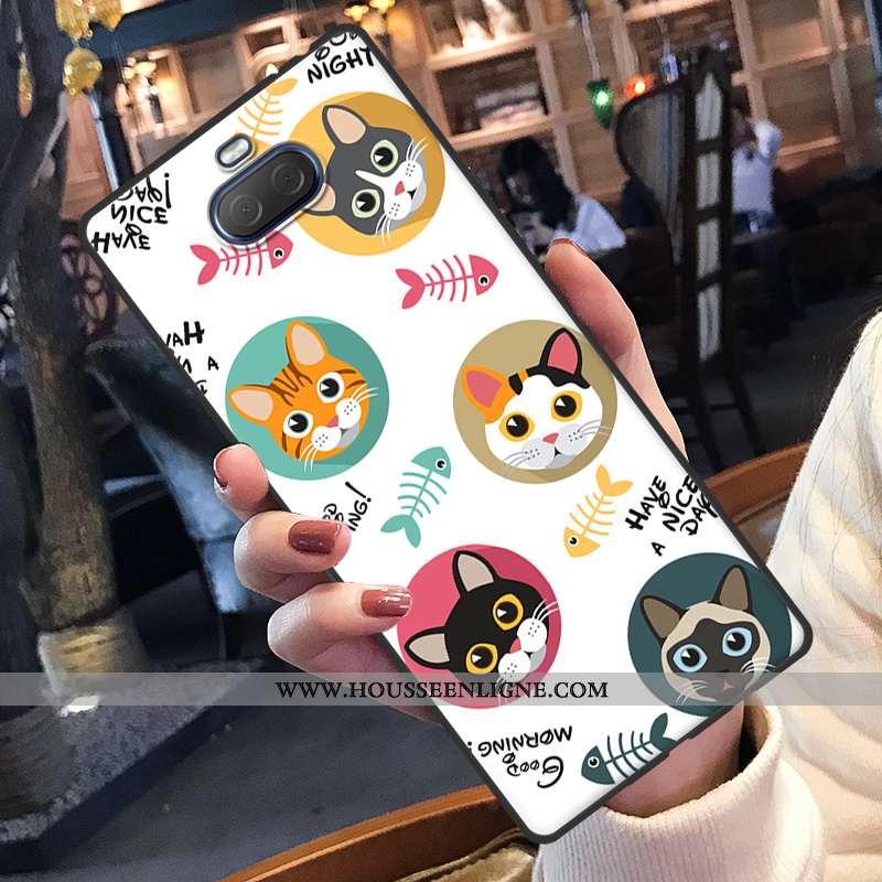 Coque Sony Xperia 10 Plus Charmant Fluide Doux Protection Dessin Animé Étui Silicone Bleu