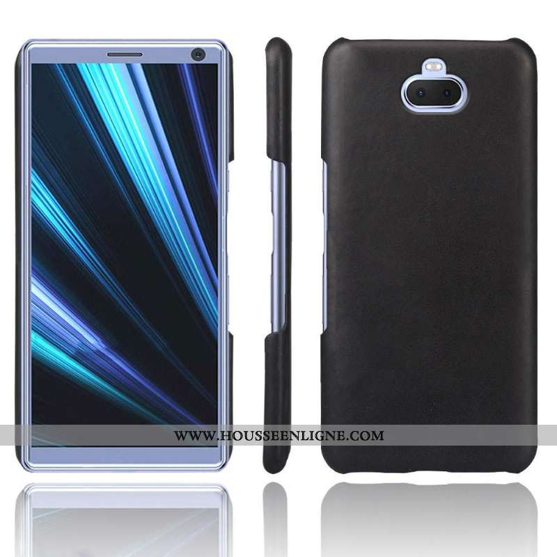 Coque Sony Xperia 10 Plus Cuir Protection Téléphone Portable Incassable Délavé En Daim Qualité Étui 
